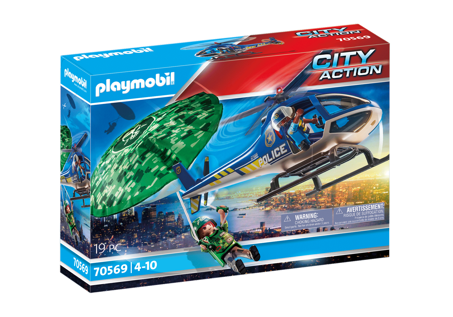 Playmobil -  City Action - Police Parachute Search - 70569