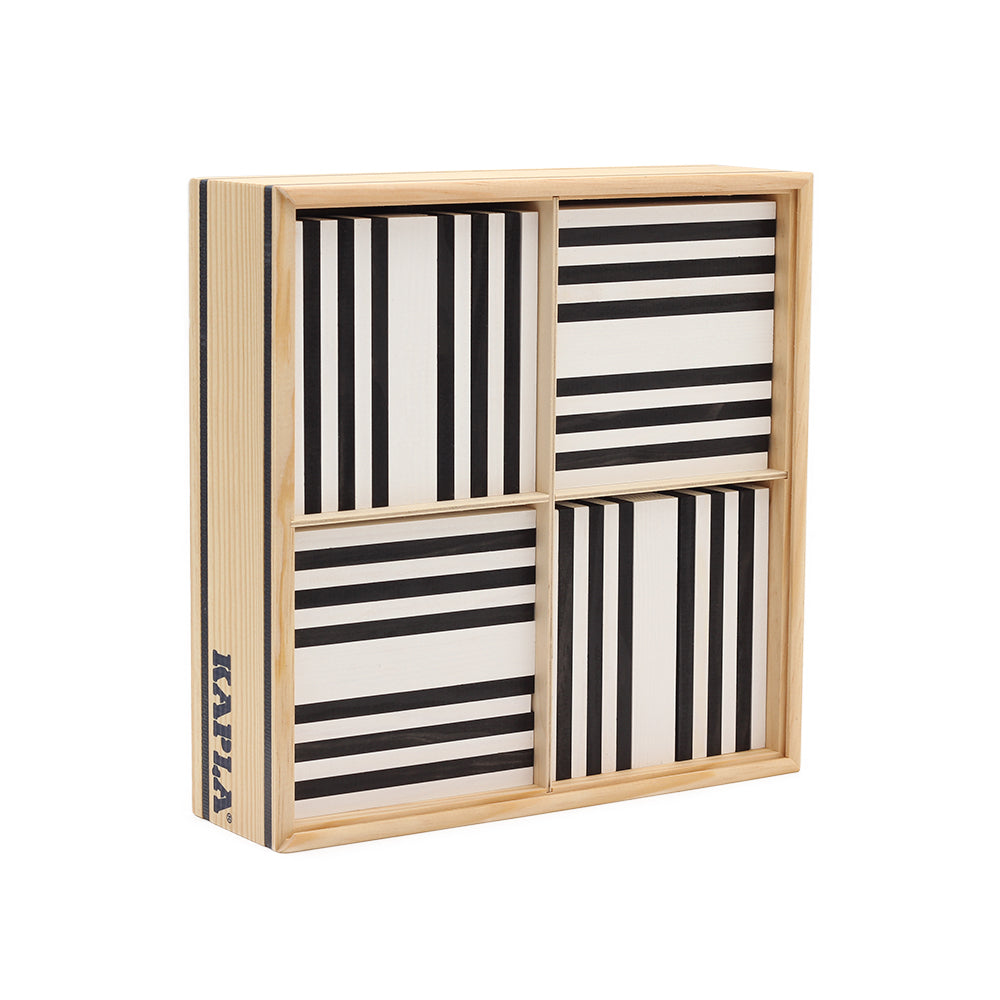 KAPLA Black & White Case: 100 monochrome planks