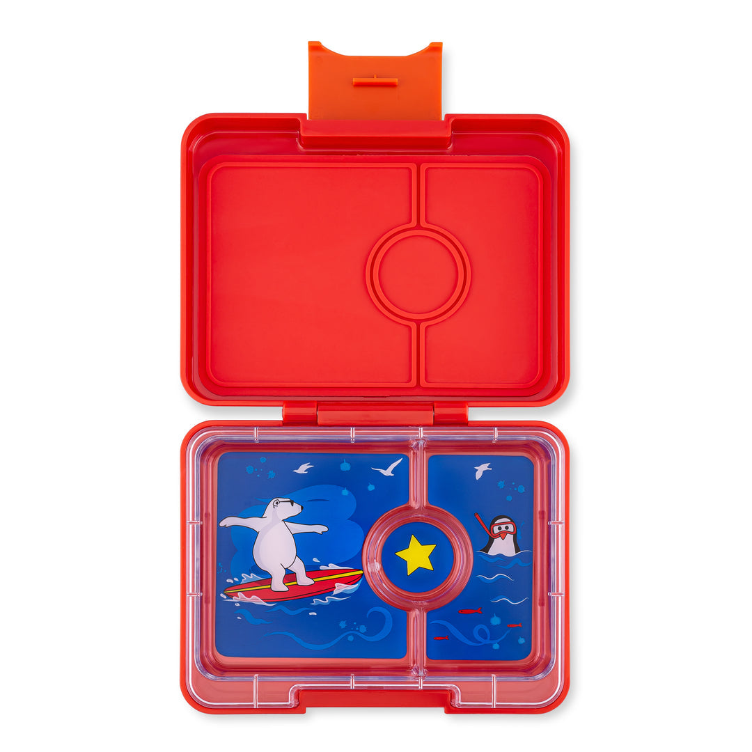 Yumbox - Snack Size Bento Lunch Box Roar Red (Polar Bear)